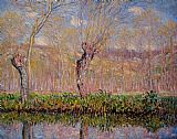 Spring Canvas Paintings - The Banks of the River Epte in Spring